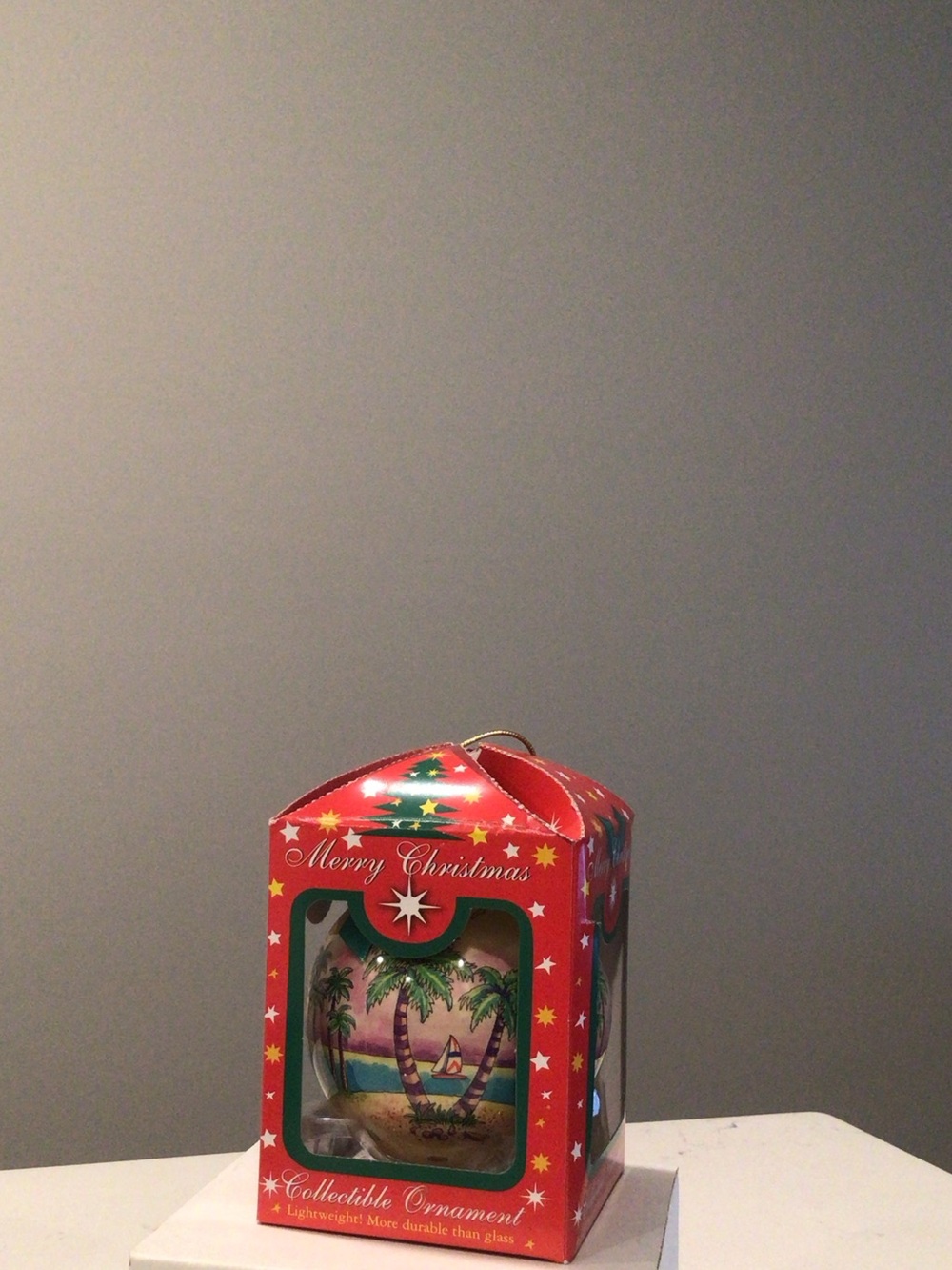 Holiday Ball Ornament in Red Box from St. Thomas U.S.V.I. - Picture 3 of 6